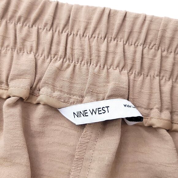 Nine West Pants Womens 2X Cropped Pull On Wide Leg  Dress Beige Plus - Picture 3 of 10